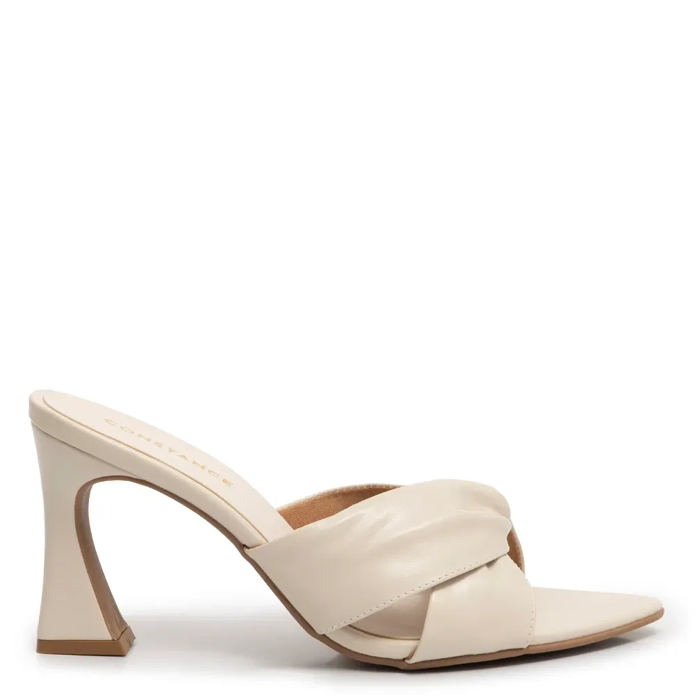 Tamanco Off White Bico Folha