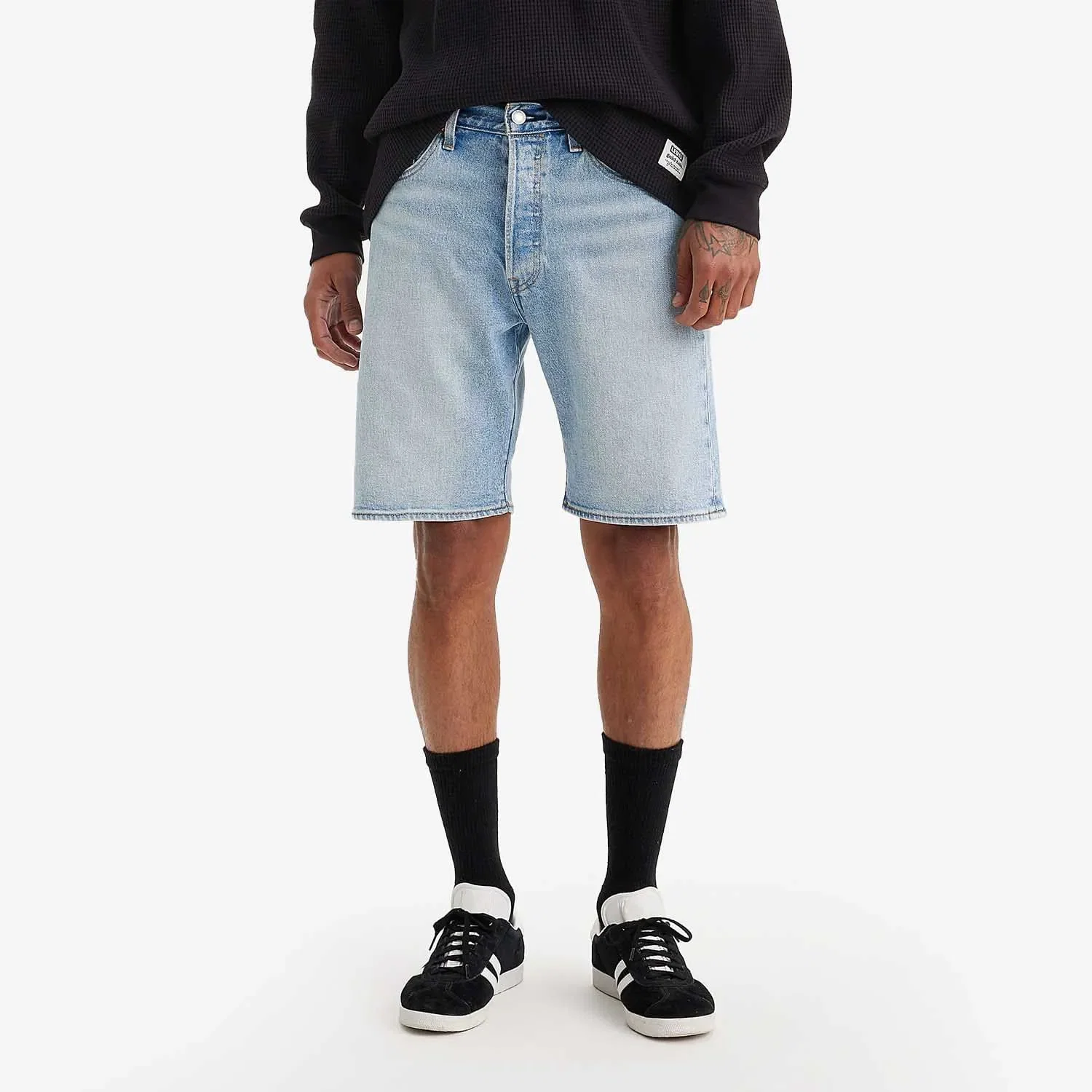 Bermuda Jeans LEVI'S® 501 Original Lavagem Clara