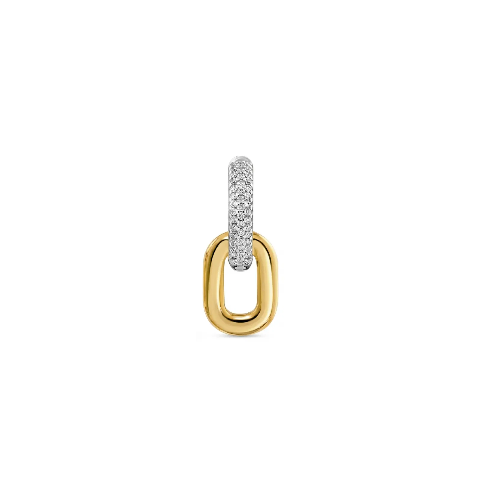 Pingente Tulum em Prata 925 e Ouro Amarelo 18k com Diamantes, 23mm — imagem 1