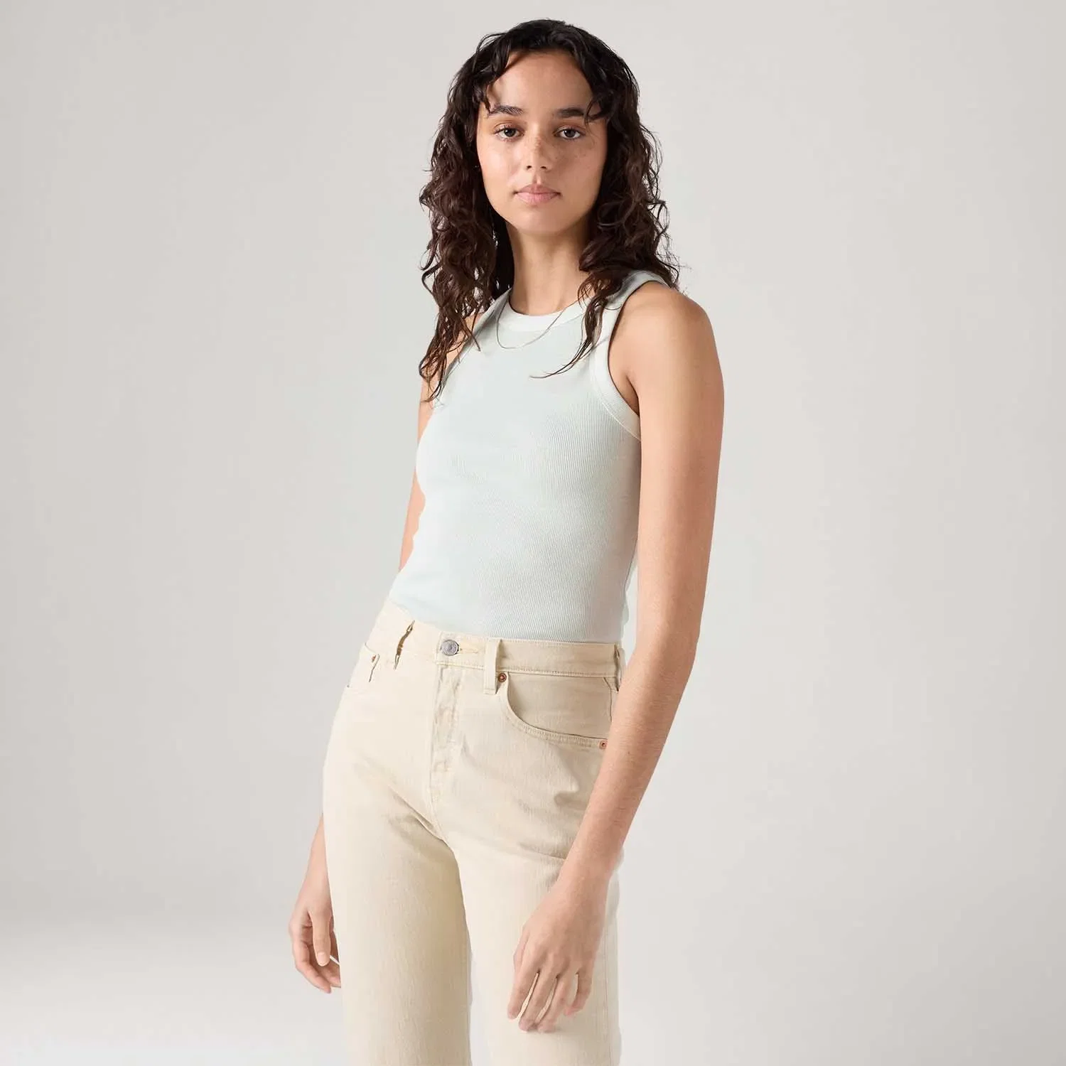 Regata Levi's® Essential Racer Tank Verde Claro — imagem 1