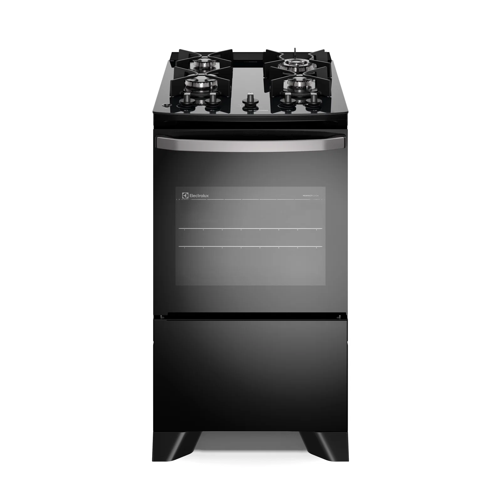 Fogão 4 bocas Electrolux Preto Efficient Mesa Vidro, Tripla Chama e PerfectCook (FE4GB) — imagem 1