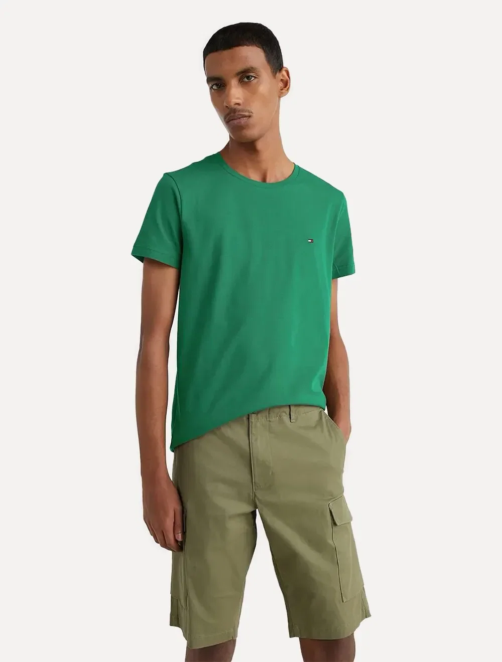 Camiseta Tommy Hilfiger Masculina Essential Cotton Verde