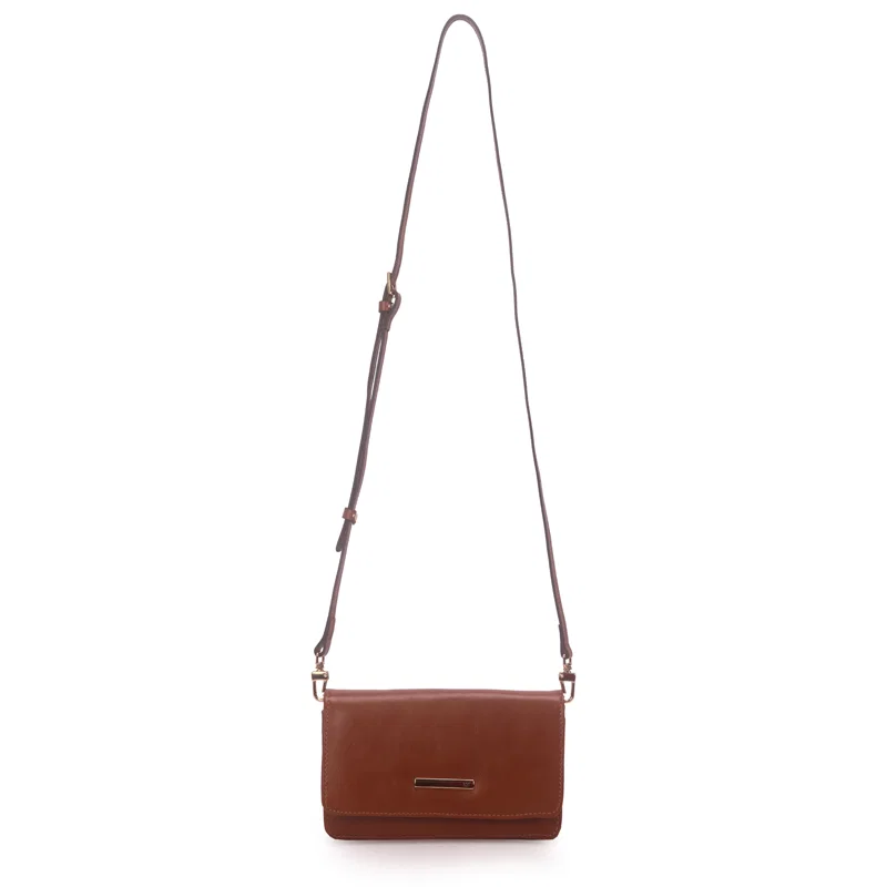 Bolsa Transversal Couro Pequena Com Tampa