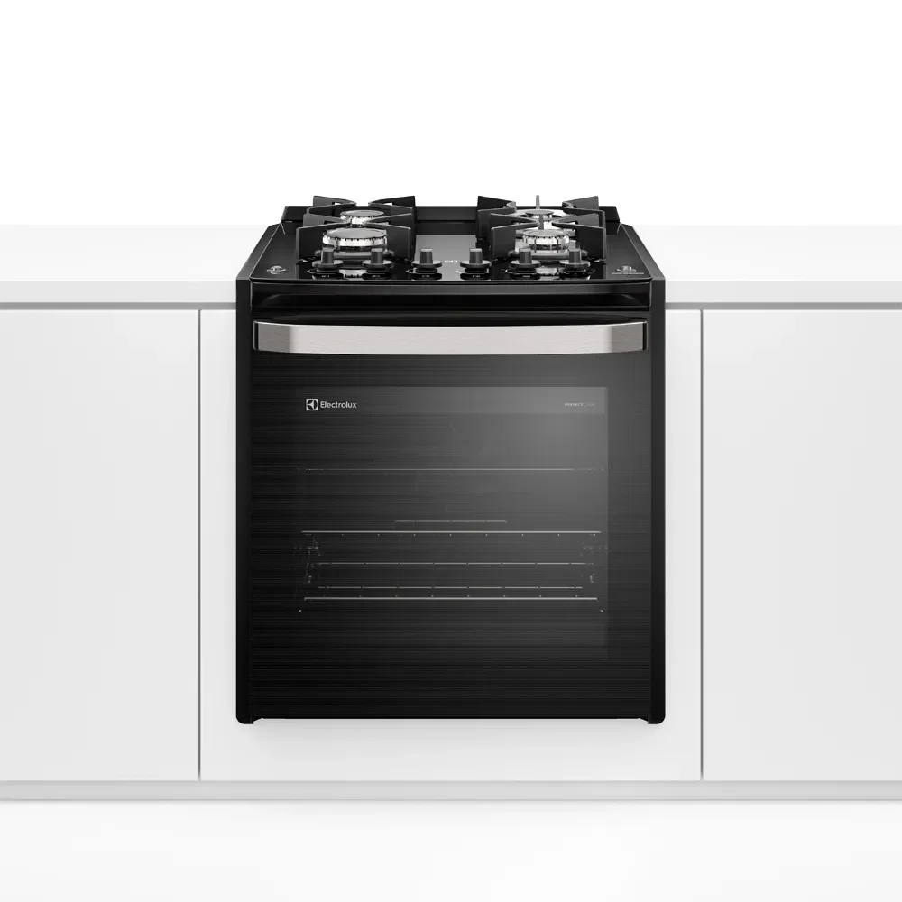 Fogão de Embutir 4 Bocas Electrolux Preto Experience Mesa de Vidro, Grill e PerfectCook360 (FE4EB)