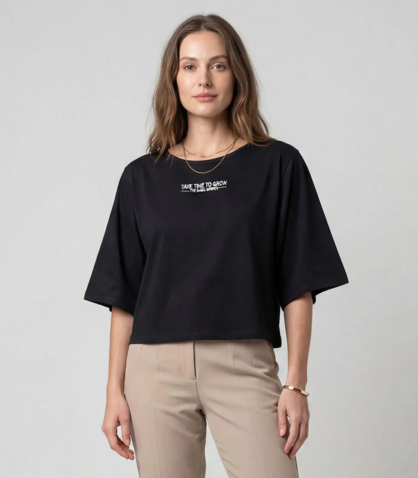 Blusa Feminina Em Viscotorcion Infinita Cor Preto