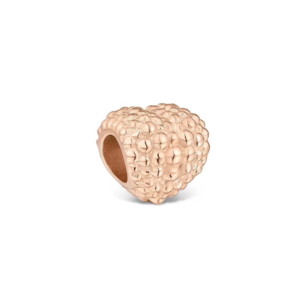 Pingente Life Pink Pavê Coração em Liga Rosé com Banho de Ouro Rosé 18k — imagem 1