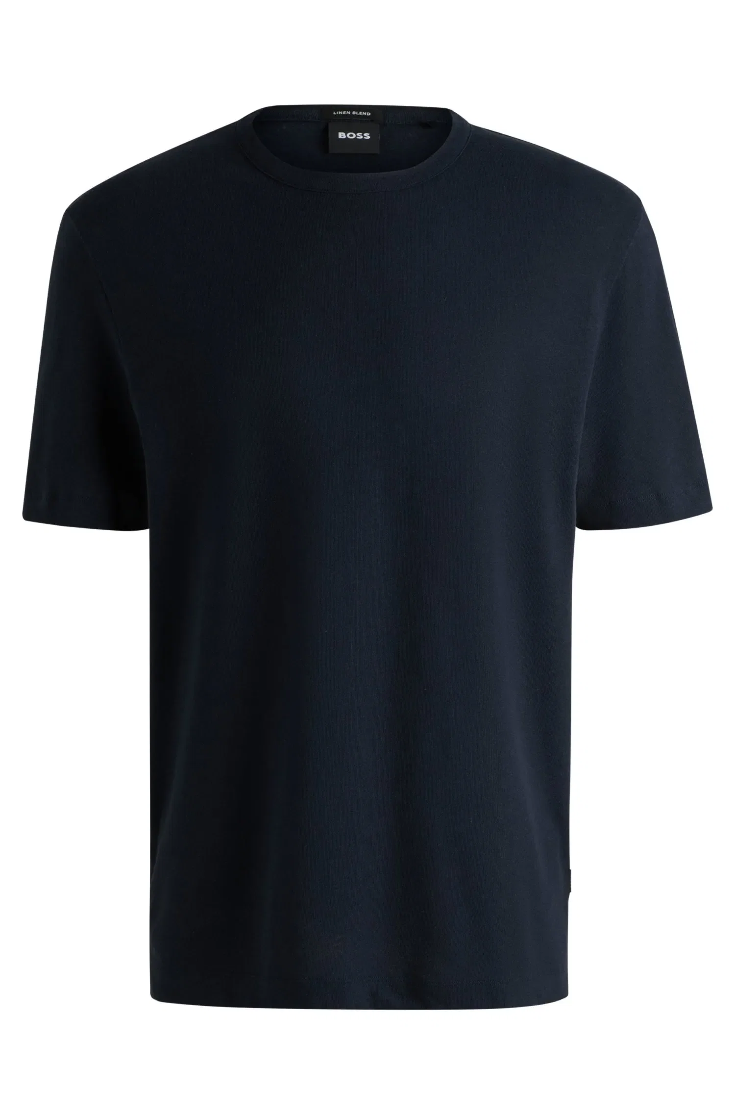 Camiseta Regular Fit Em Algodão E Linho