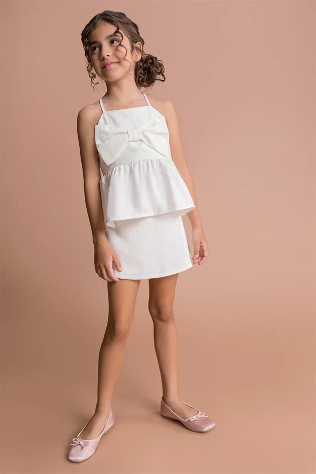 Conjunto Blusa e Shorts Saia Tecido — imagem 1