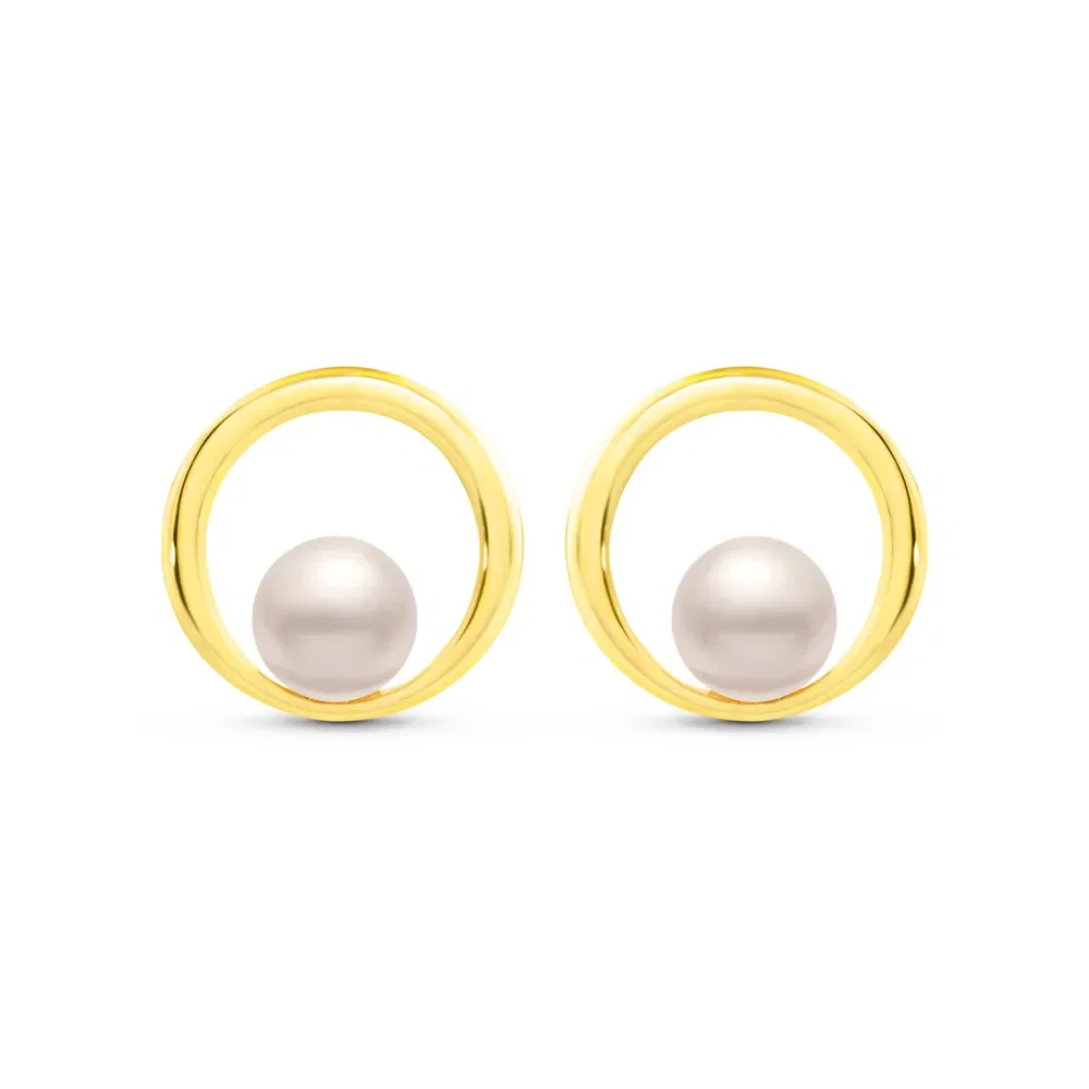 Brinco Frame em Ouro Amarelo 18k com Pérola — imagem 1