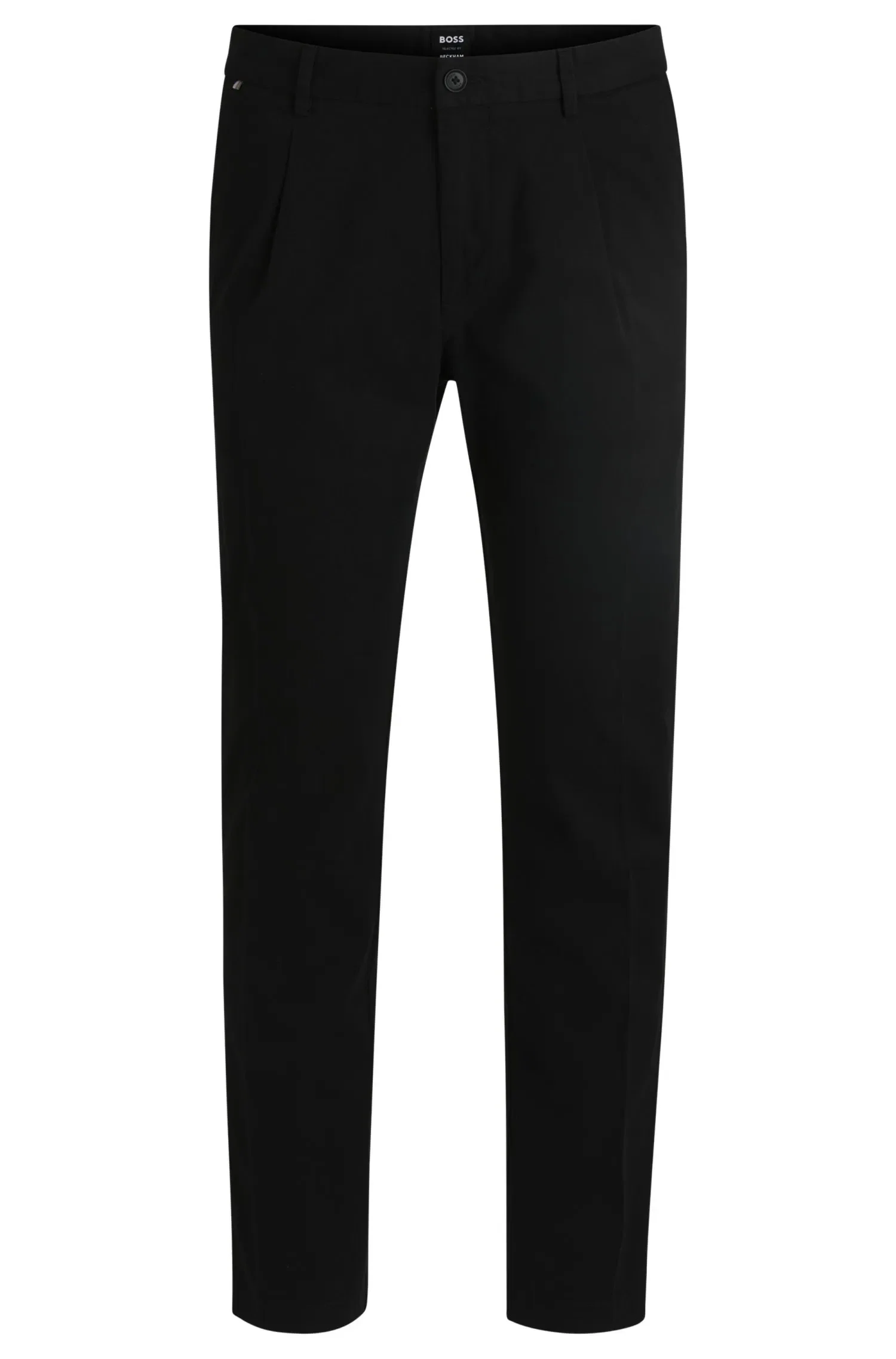 Calça De Gabardine Elástica Com Perna Afunilada BOSS Selected By Beckham — imagem 1
