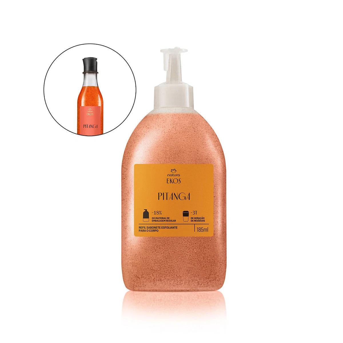 Sabonete Líquido Esfoliante para Corpo Ekos Pitanga 185ml