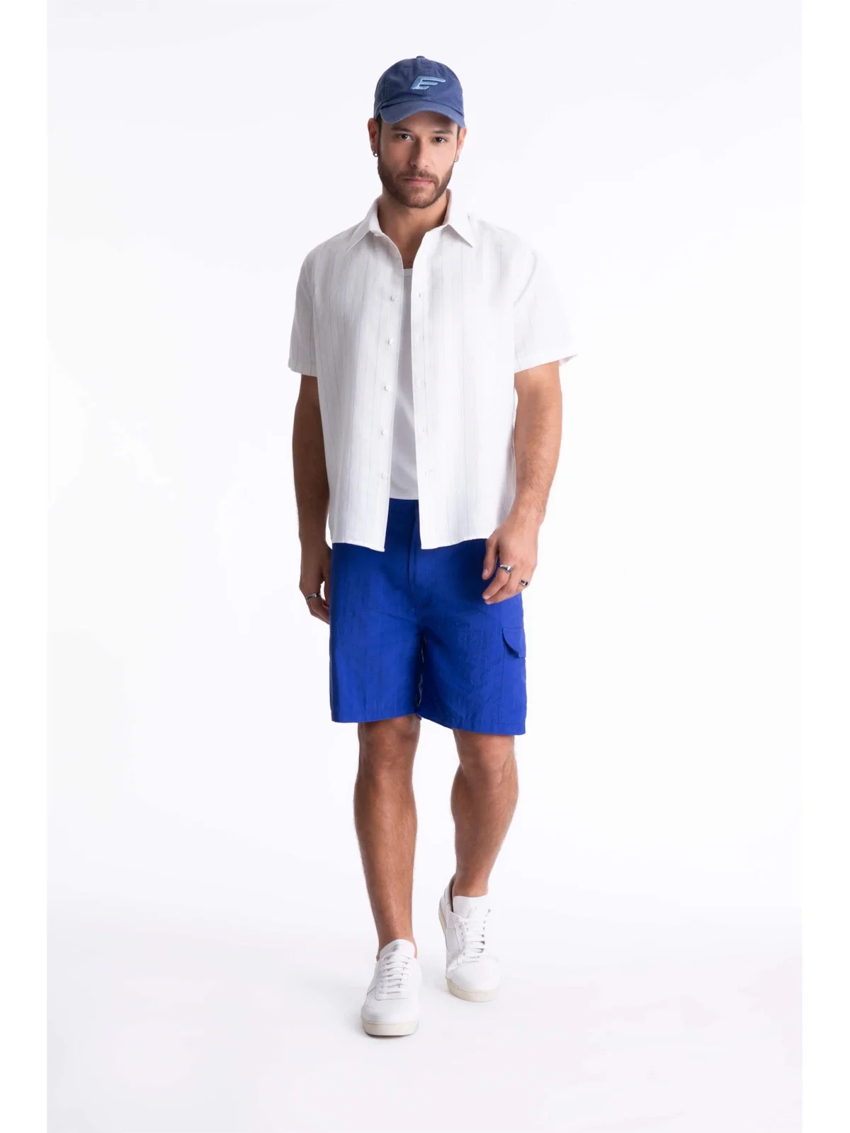 Bermuda Waltel Loose Purple Blue — imagem 1