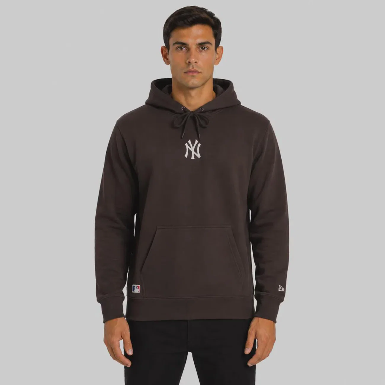 Blusão de Moletom New Era New York Yankees MLB Canguru com Capuz Masculino — imagem 1