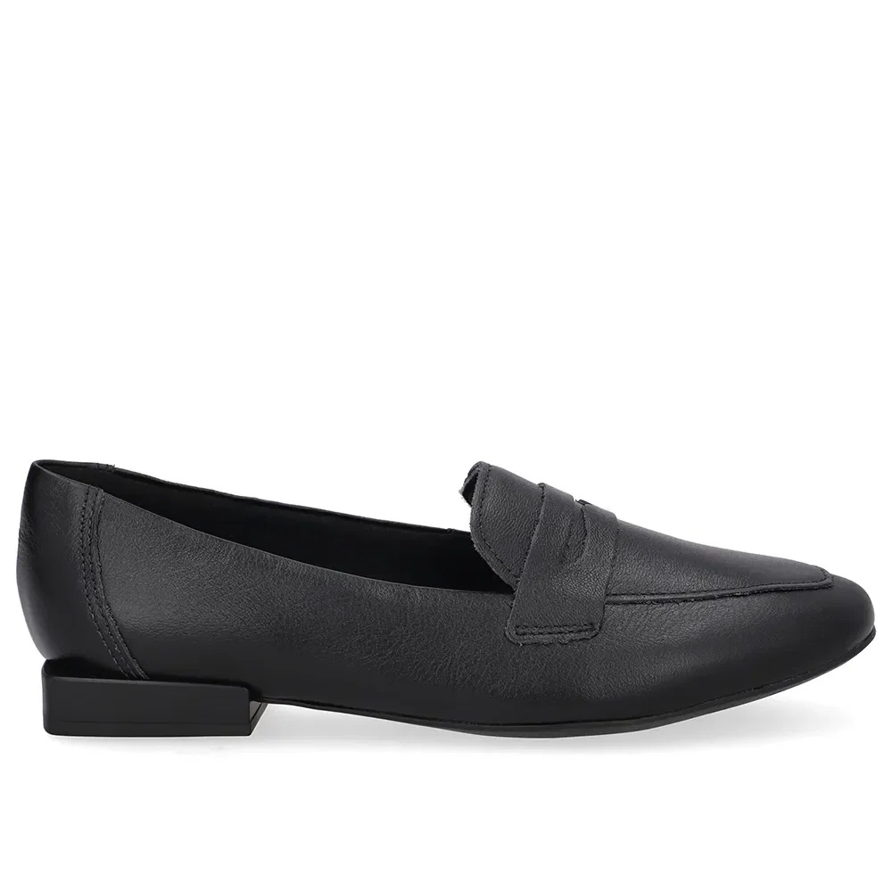 Loafer Preto Couro Básico
