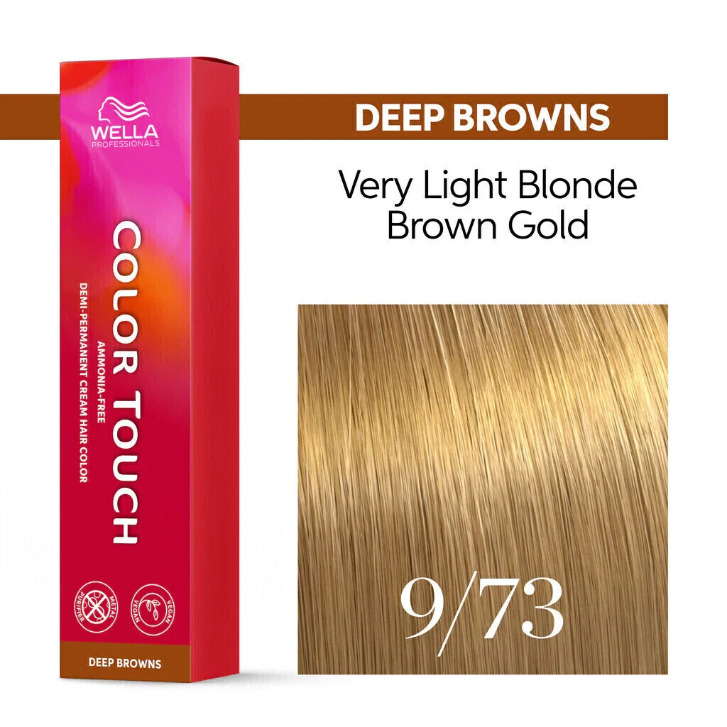 Tonalizante Wella Color Touch 9/73 Louro Ultraclaro Marrom Dourado