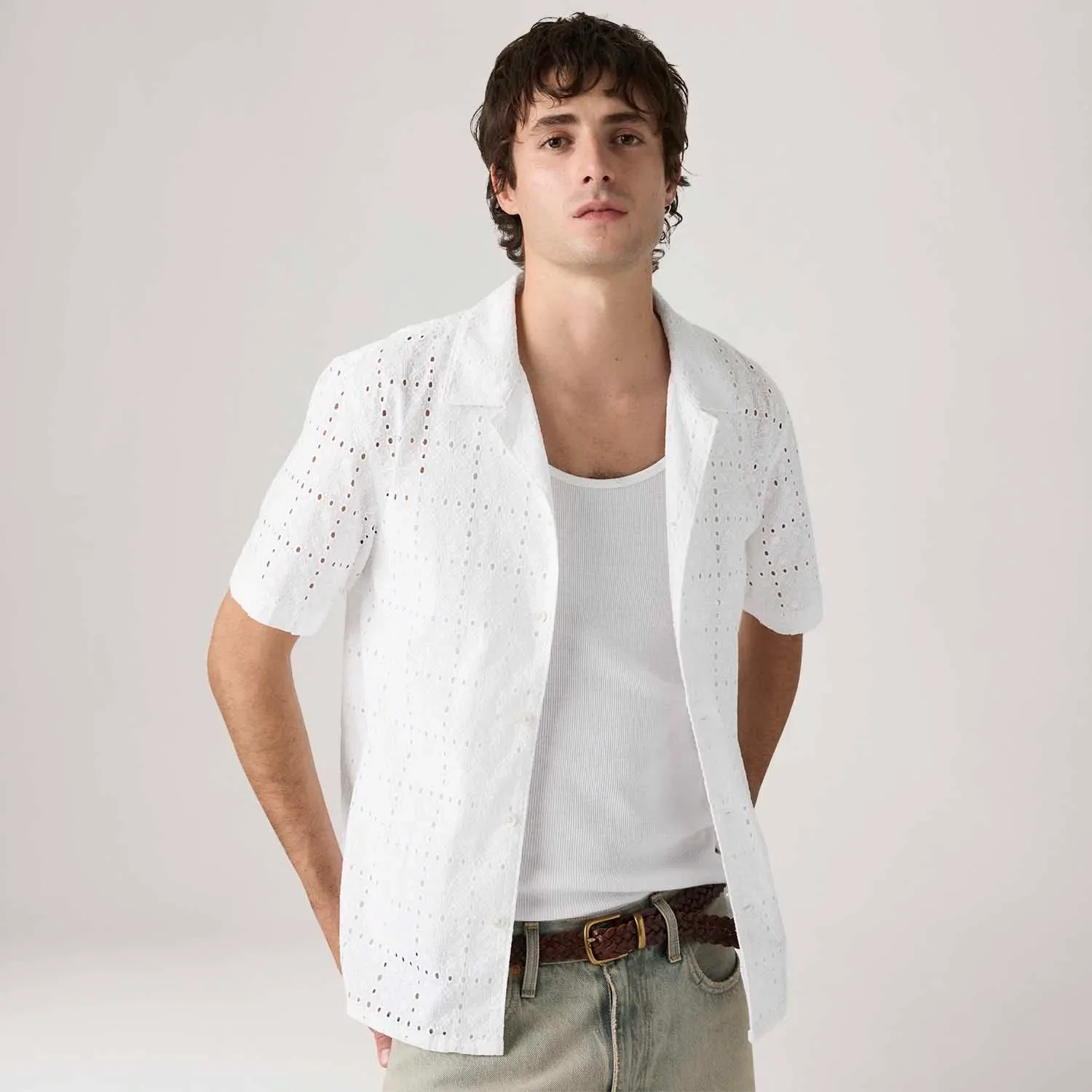 Camisa Levi's® Sunset Standard Branca Manga Curta — imagem 1