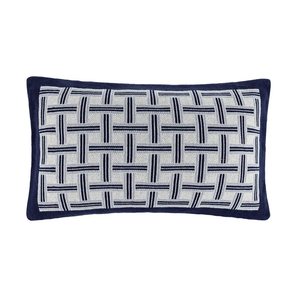 Almofada Tricot 100% Algodão Canti Azul 30cm x 50cm