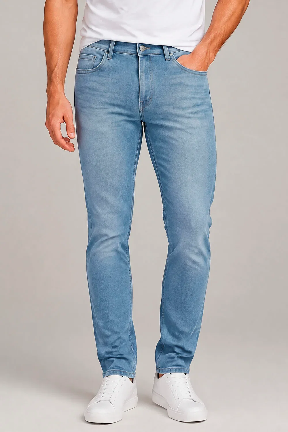 Calça Jeans Slim Masculina Premium Polo Wear Jeans Claro