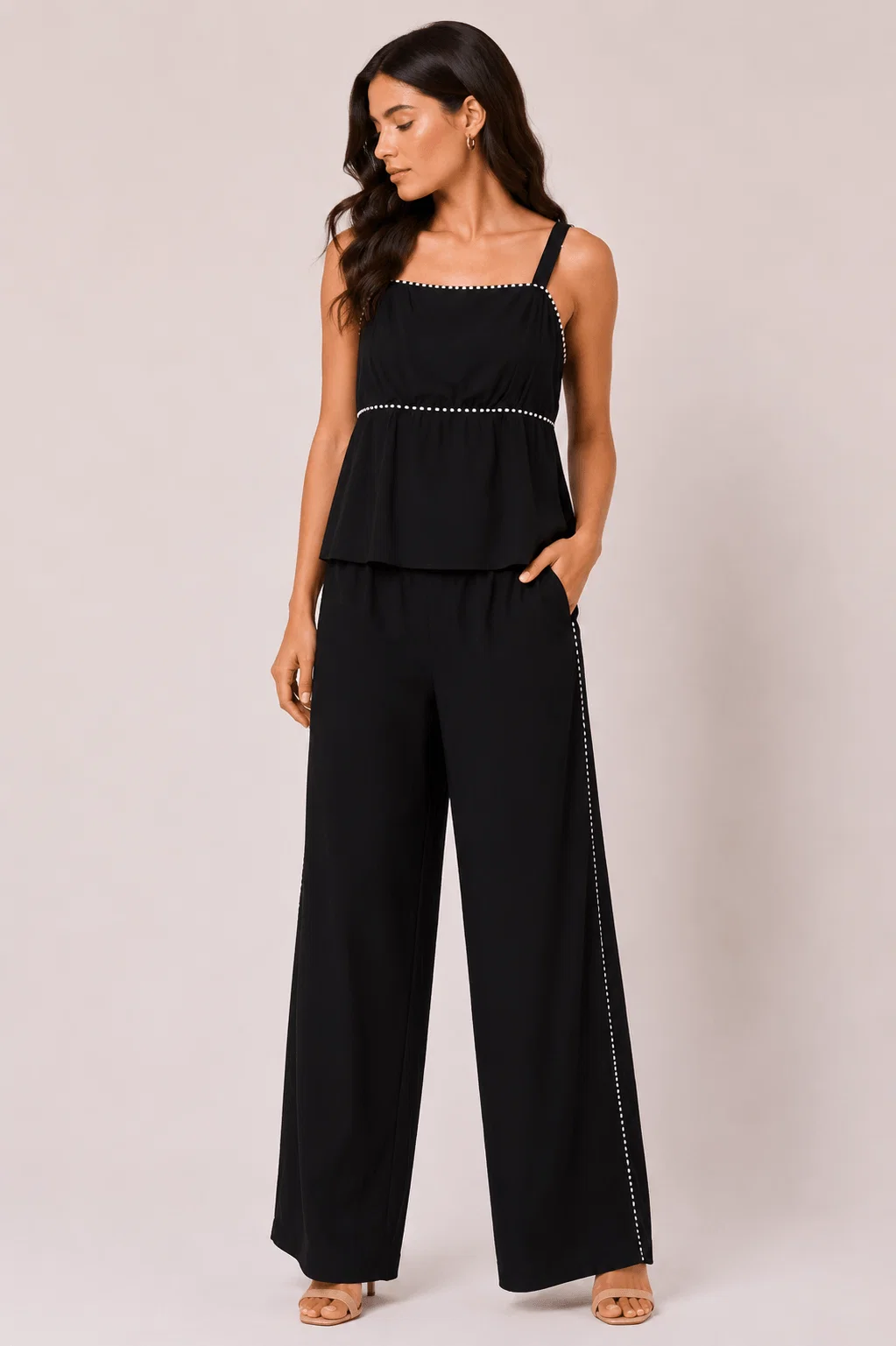 Calça Detalhe Vivos Laterais - Preto