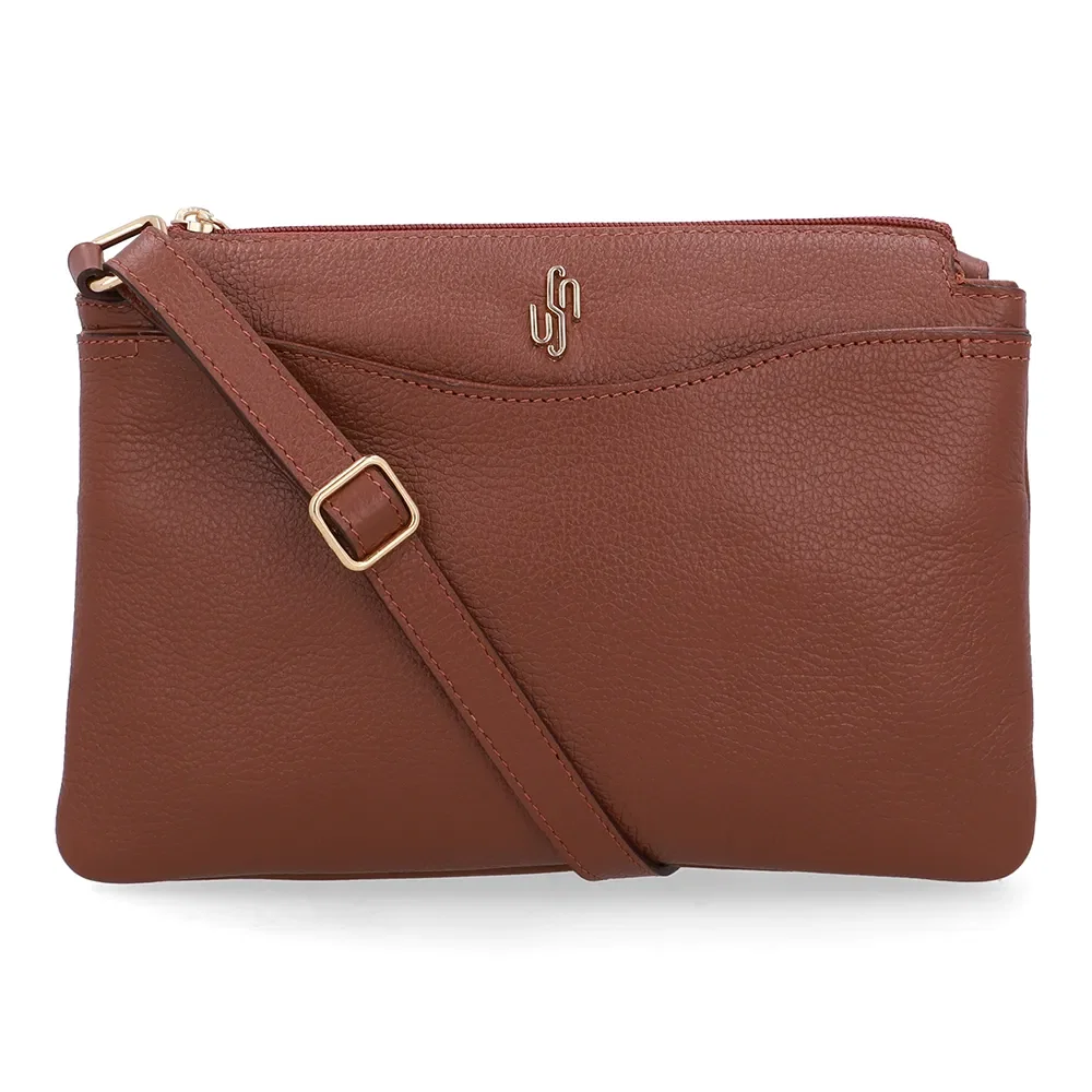 Bolsa Tiracolo Couro Marrom