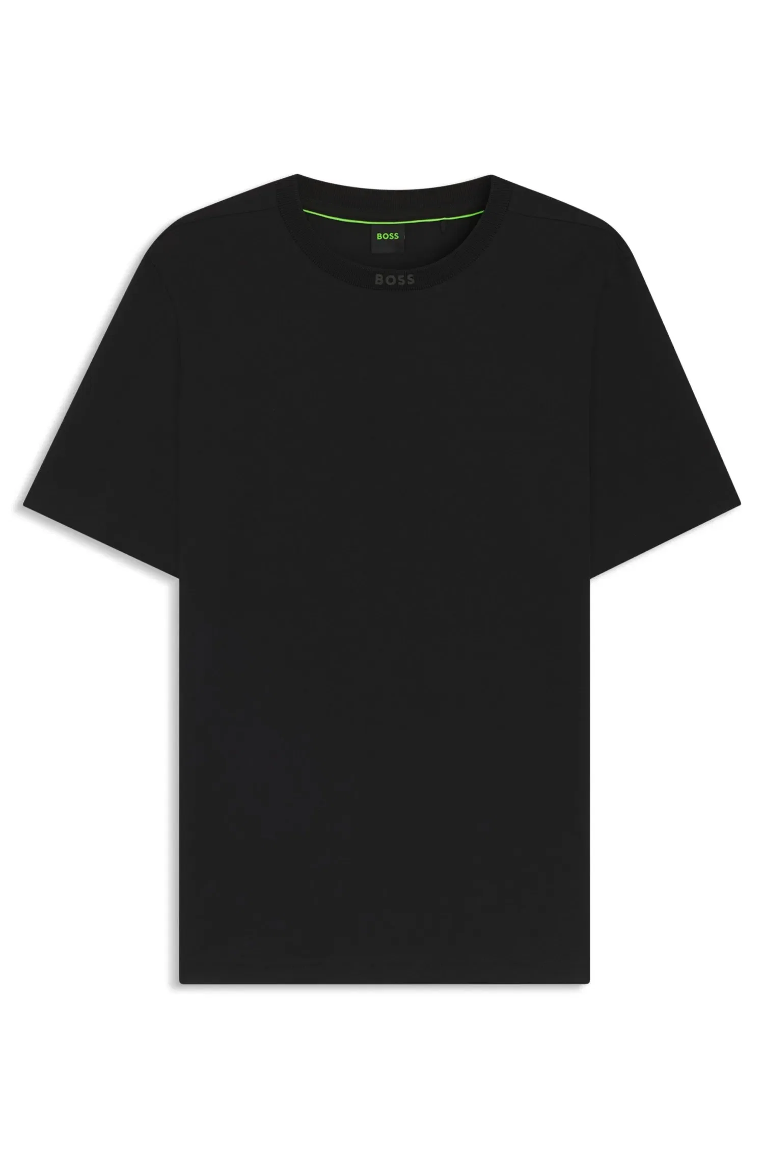 Camiseta De Gola Redonda Em Algodão Com Logo — imagem 1