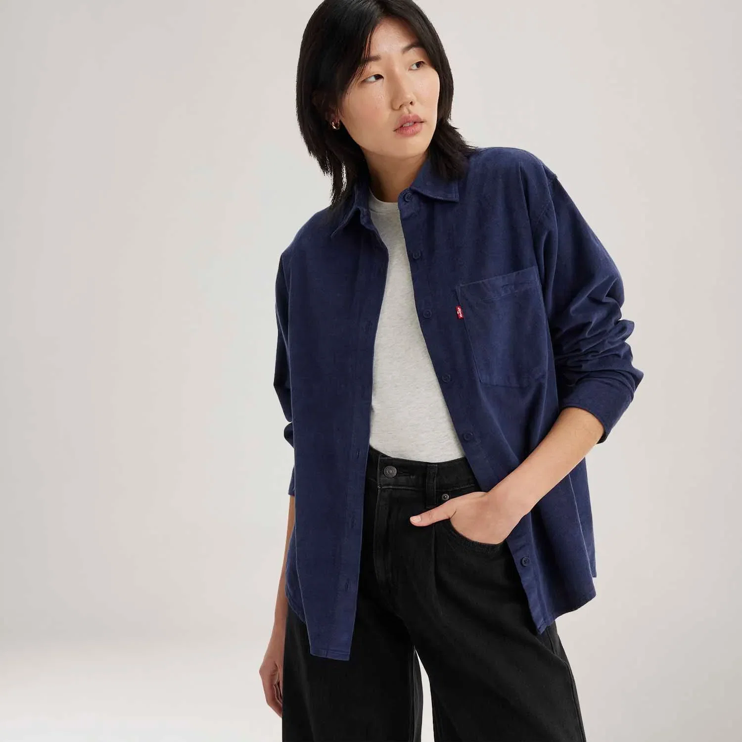 Camisa Levi's® Nola Shirt Azul Manga Longa — imagem 1