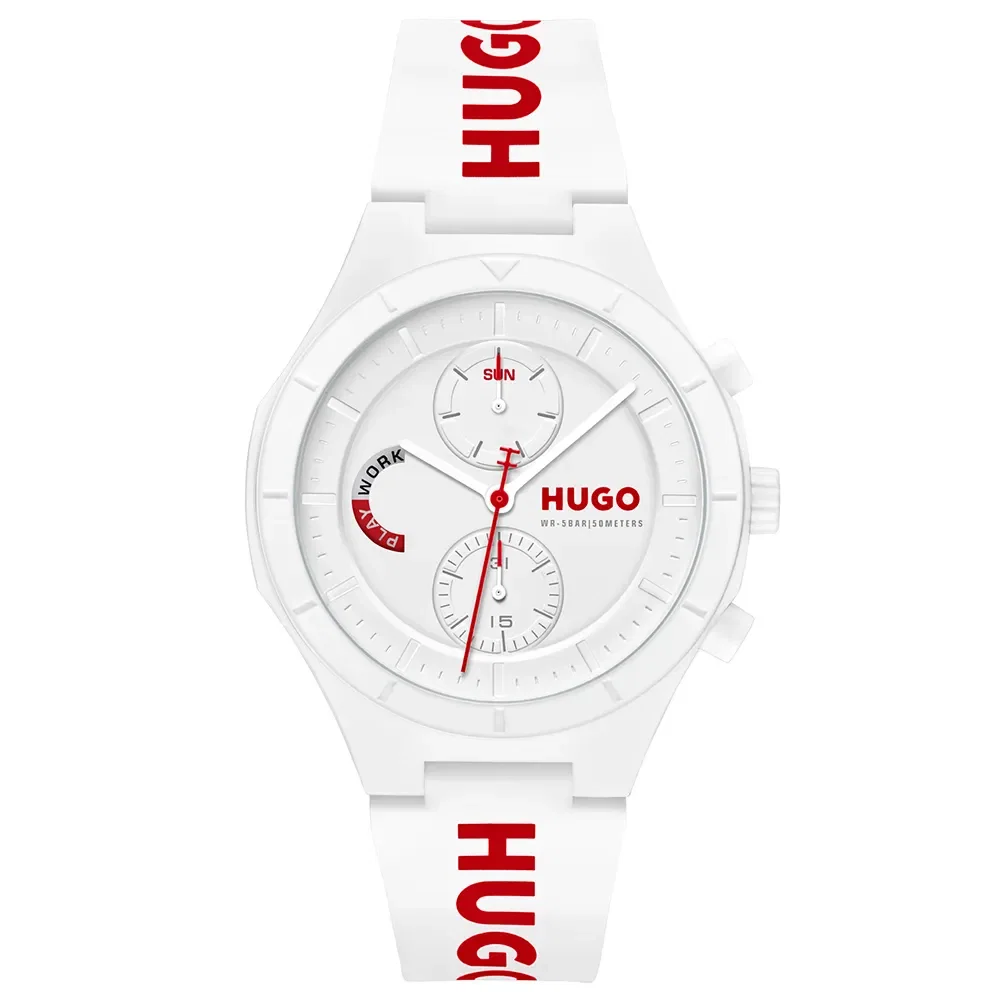 Relógio Hugo Masculino Borracha Branco 1530406