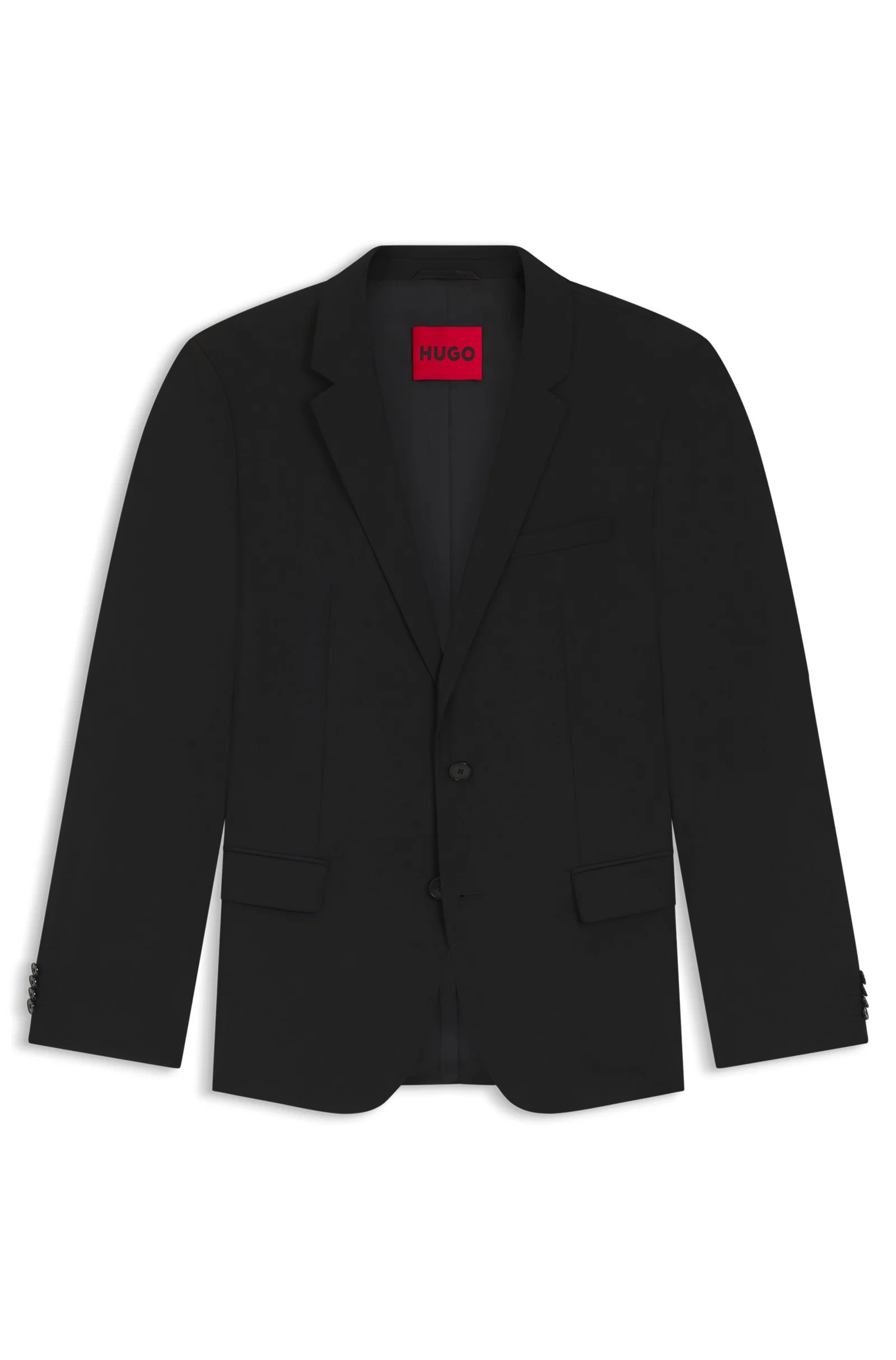 Blazer Slim Fit Em Mistura De Lã Stretch