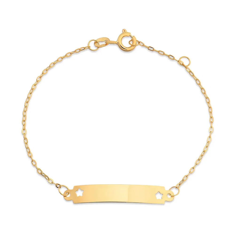 Pulseira Baby Personalizável com Estrelas em Ouro Amarelo 18k — imagem 1