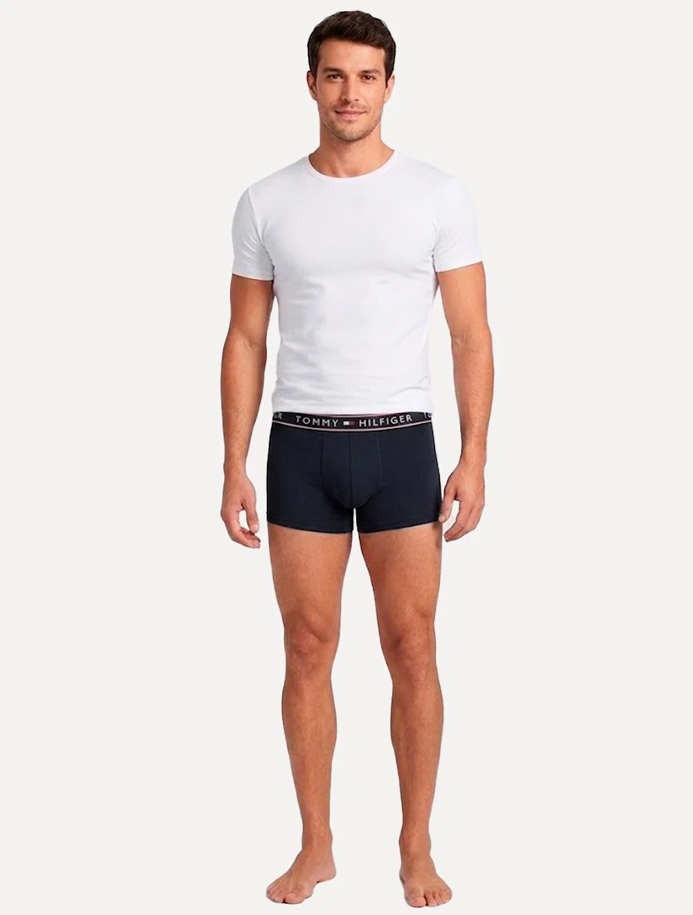 Cuecas Tommy Hilfiger Masculinas Cotton Stretch Trunk Fancy Striped Marinho / Listrada / Bordô 3UN