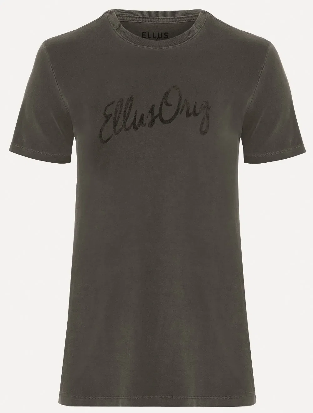 Camiseta Ellus Masculina Cotton Washed Origin. Script Grafite — imagem 1