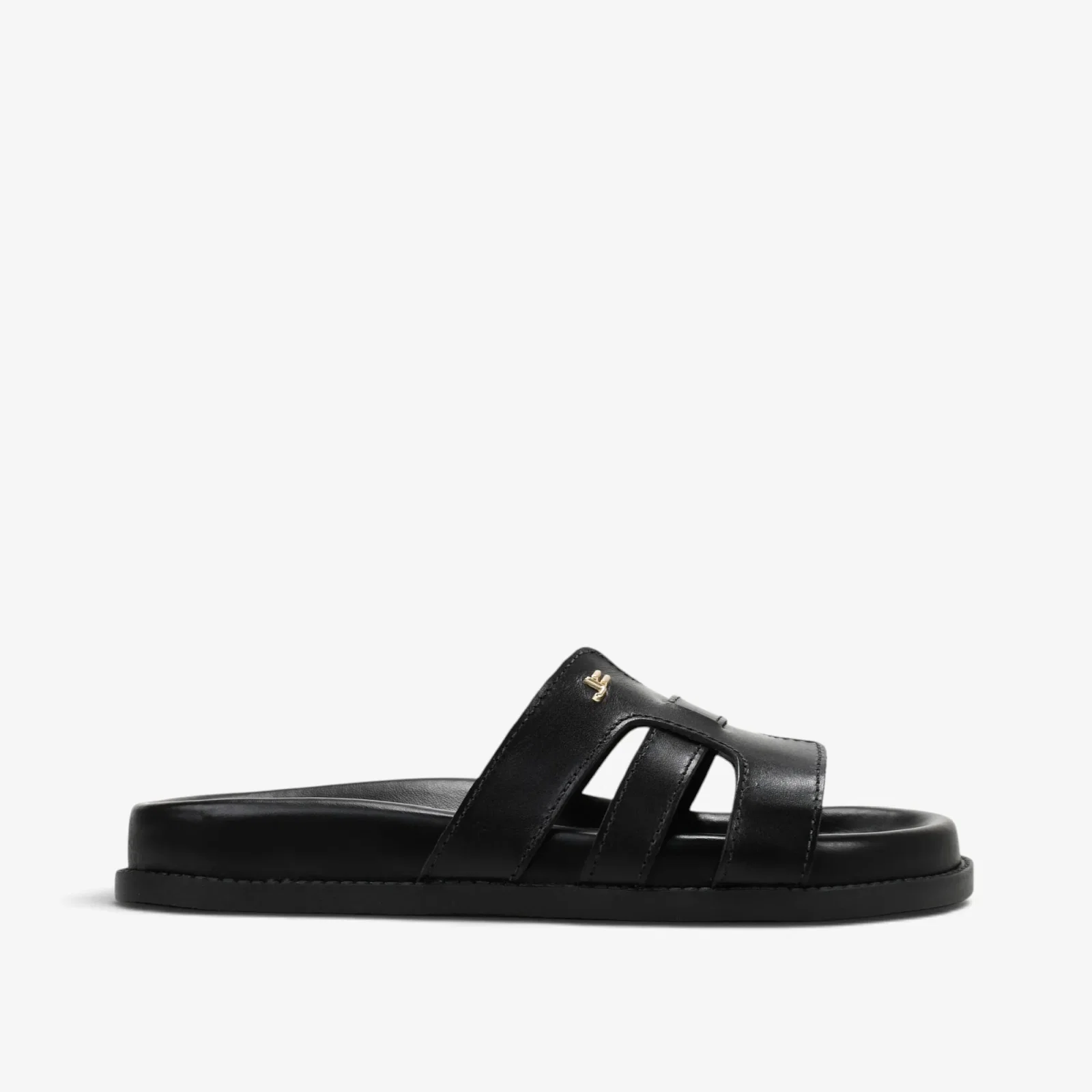 Chinelo Preto Couro