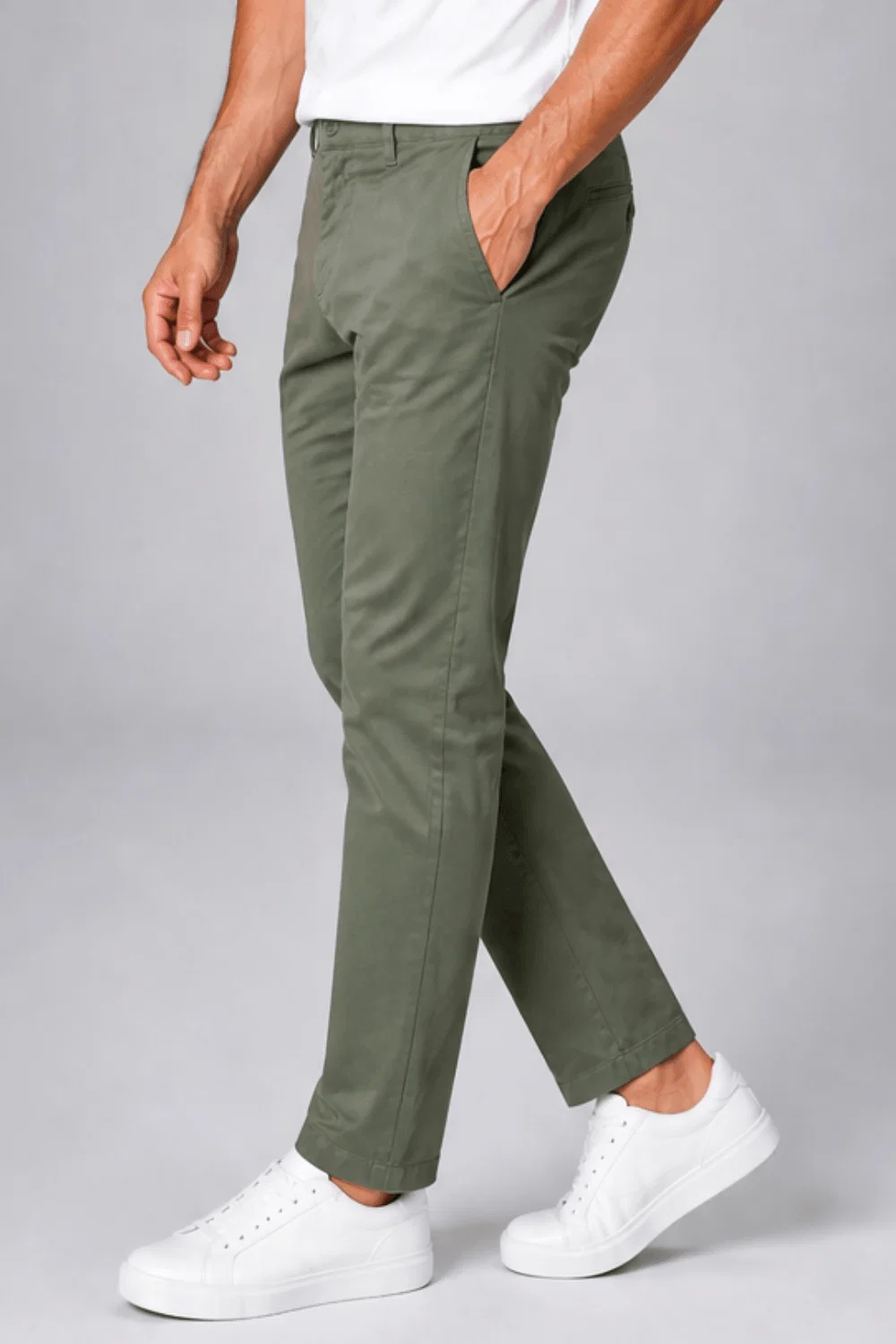Calça Sarja Masculina Slim Confort Polo Wear Verde Escuro