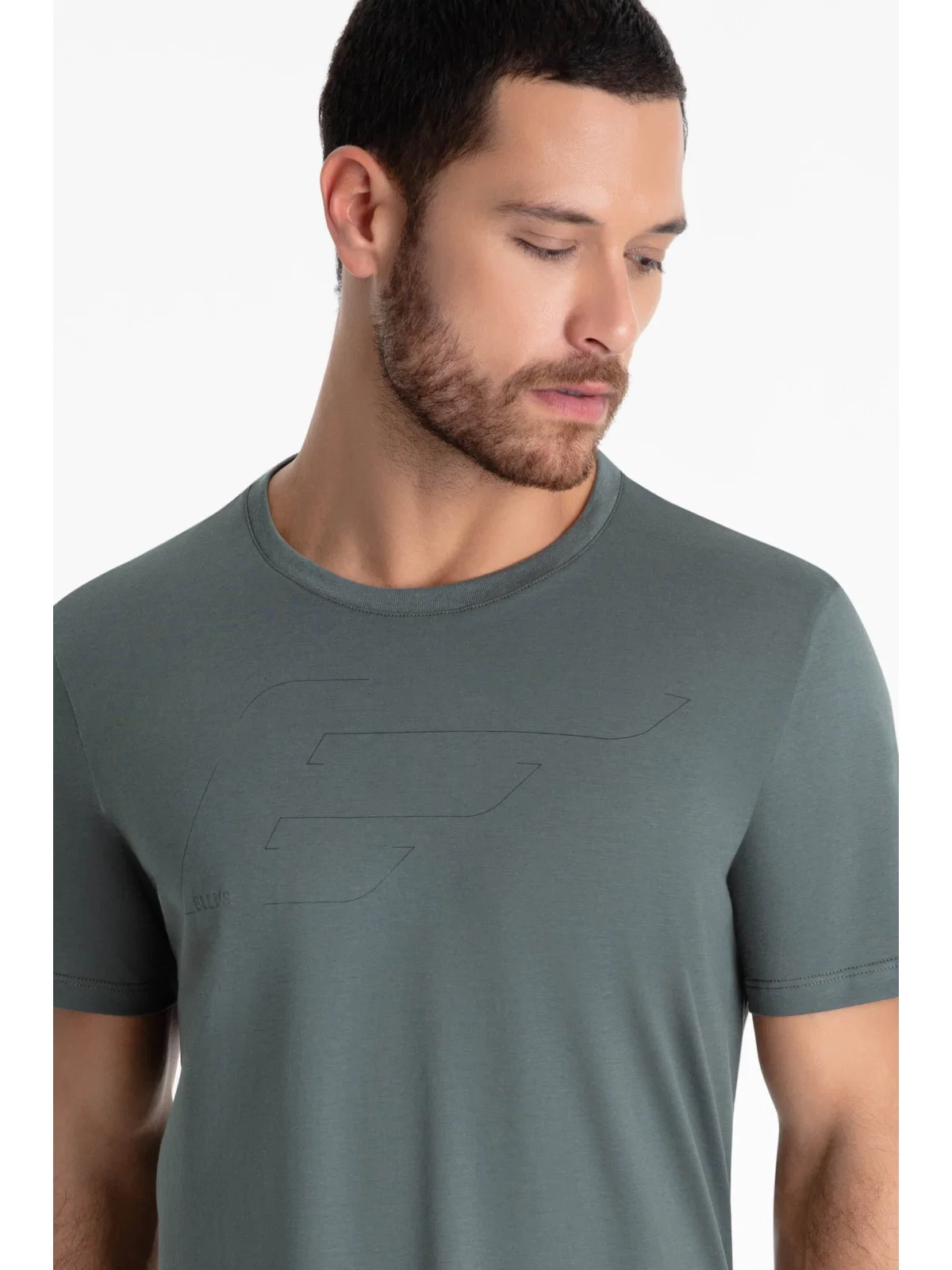 T-Shirt Cotton Pima Ellus Easa Outline Verde Escuro — imagem 1
