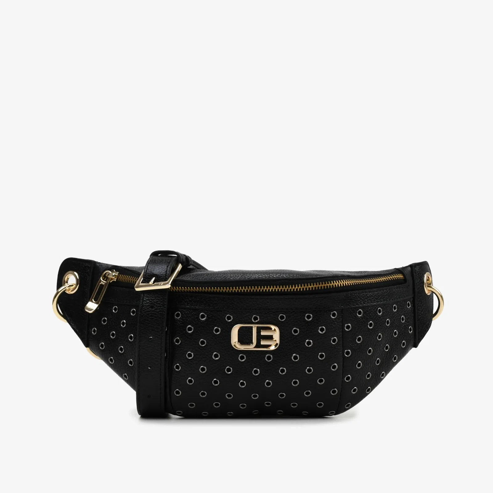Bolsa Belt Bag Preto Couro