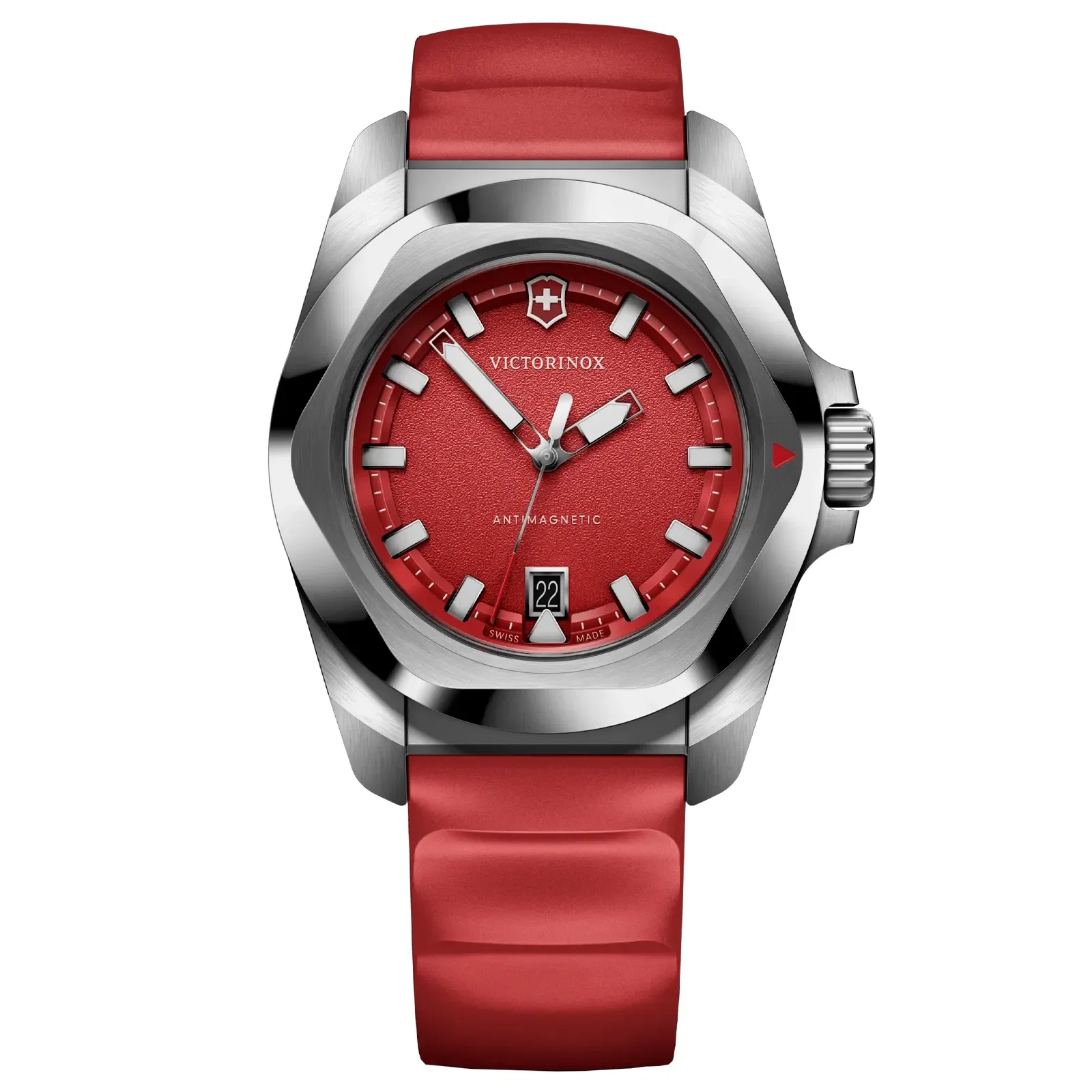 Relógio Victorinox I.N.O.X. Quartz Masculino em Borracha Vermelha 242029