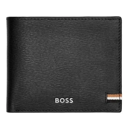 Carteira Hugo Boss Flap Iconic em Couro Preto - HLY421A — imagem 1