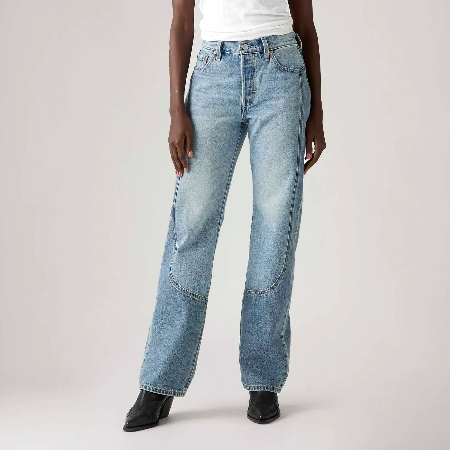 Calça Jeans Levi's® 501® 90's Western Chaps Lavagem Clara — imagem 1
