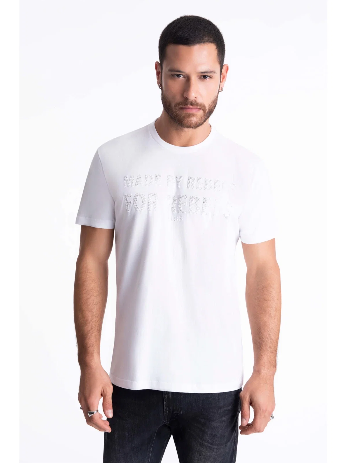 T-Shirt Cotton Fine Rebels Foil Classic Branco — imagem 1