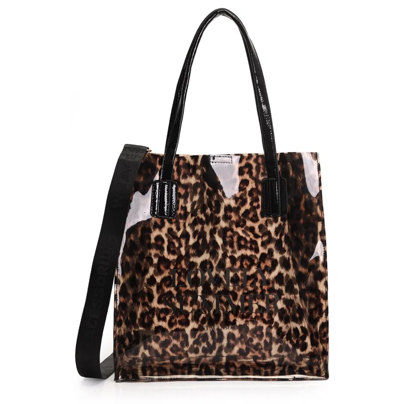 Shopping Bag Grande Plastica Estampa Onça Lovely Summer