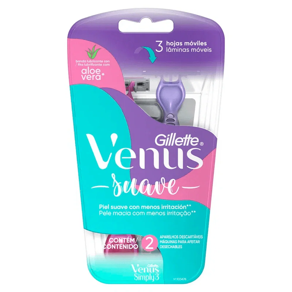 Aparelho de Depilação Gillette Venus Suave 2 Unidades