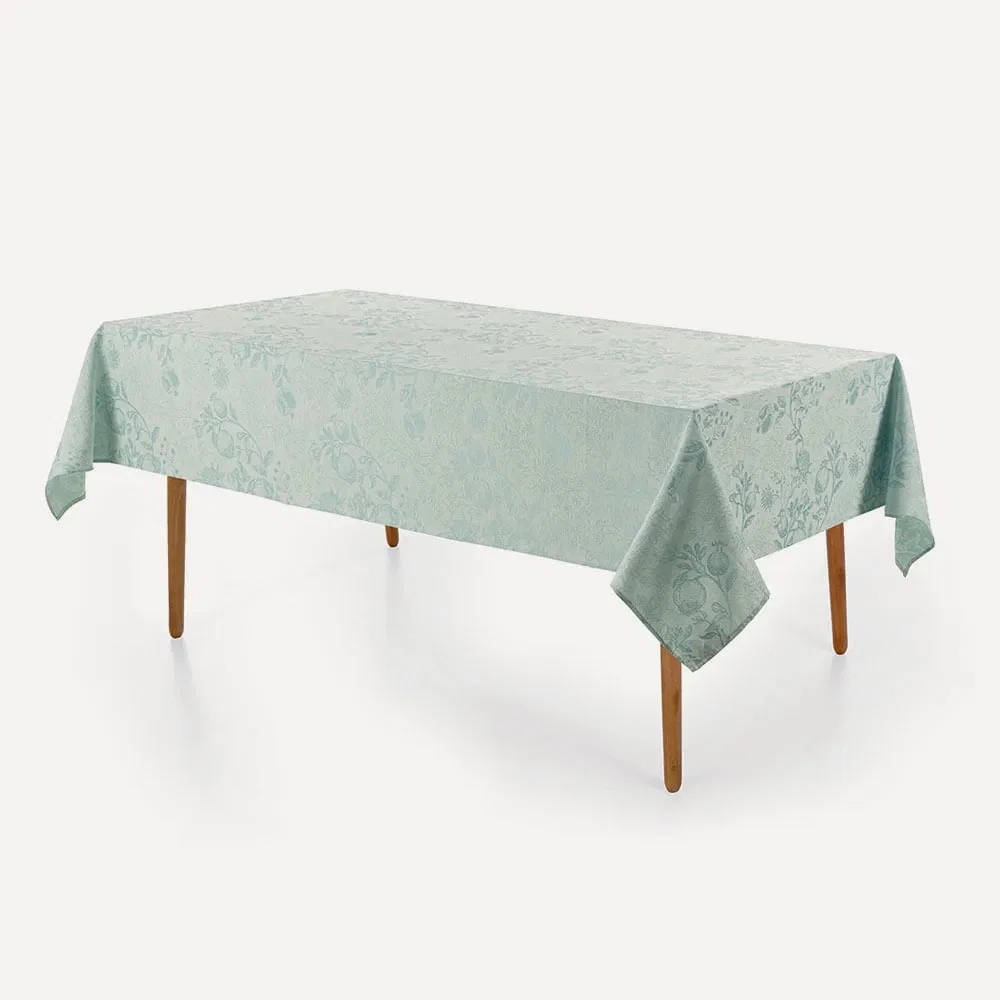 Toalha de Mesa Retangular 12 Lugares Roman Turquesa