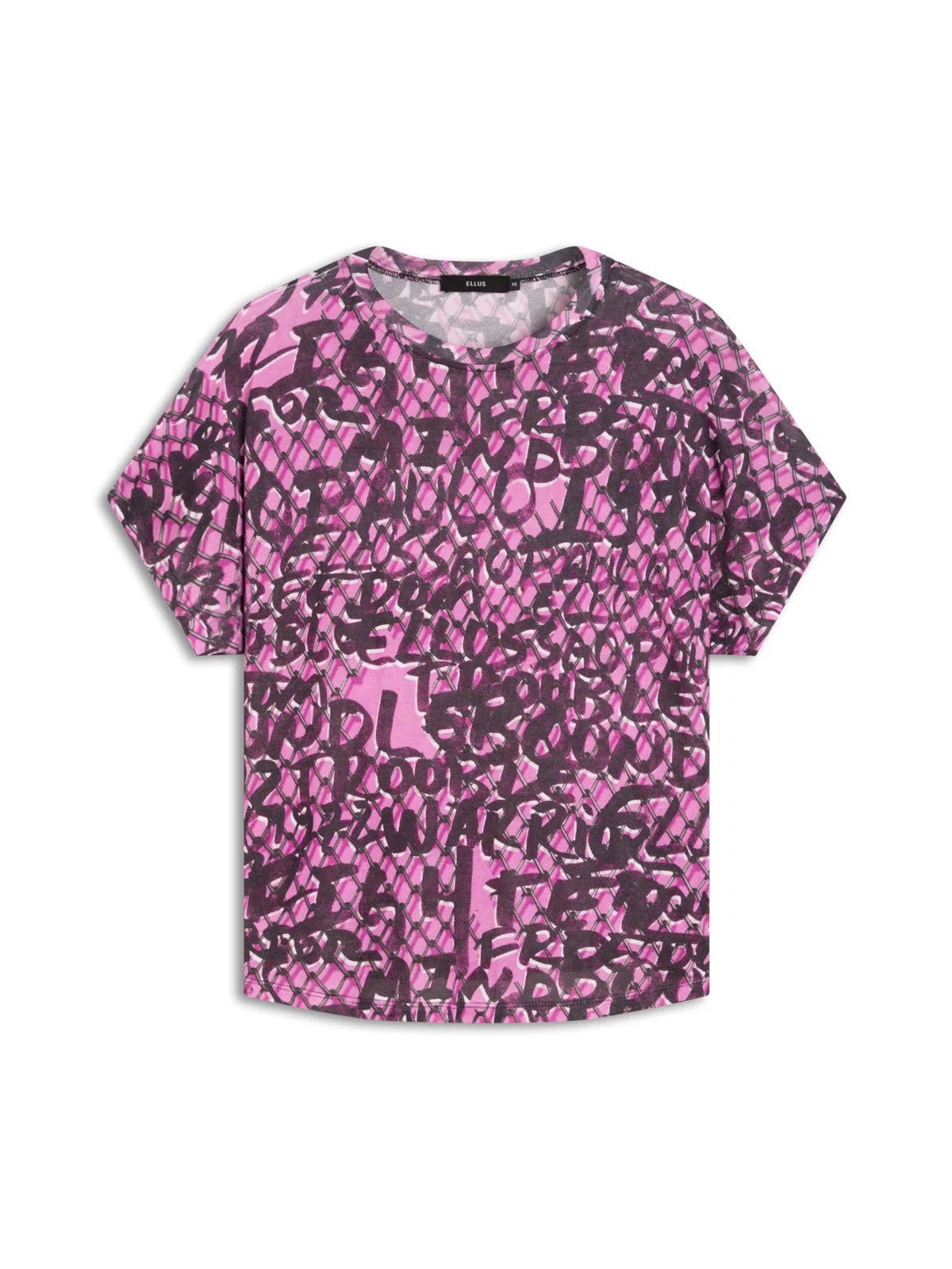 Blusa Jersey Grafiti Oversized Visco Pink — imagem 1