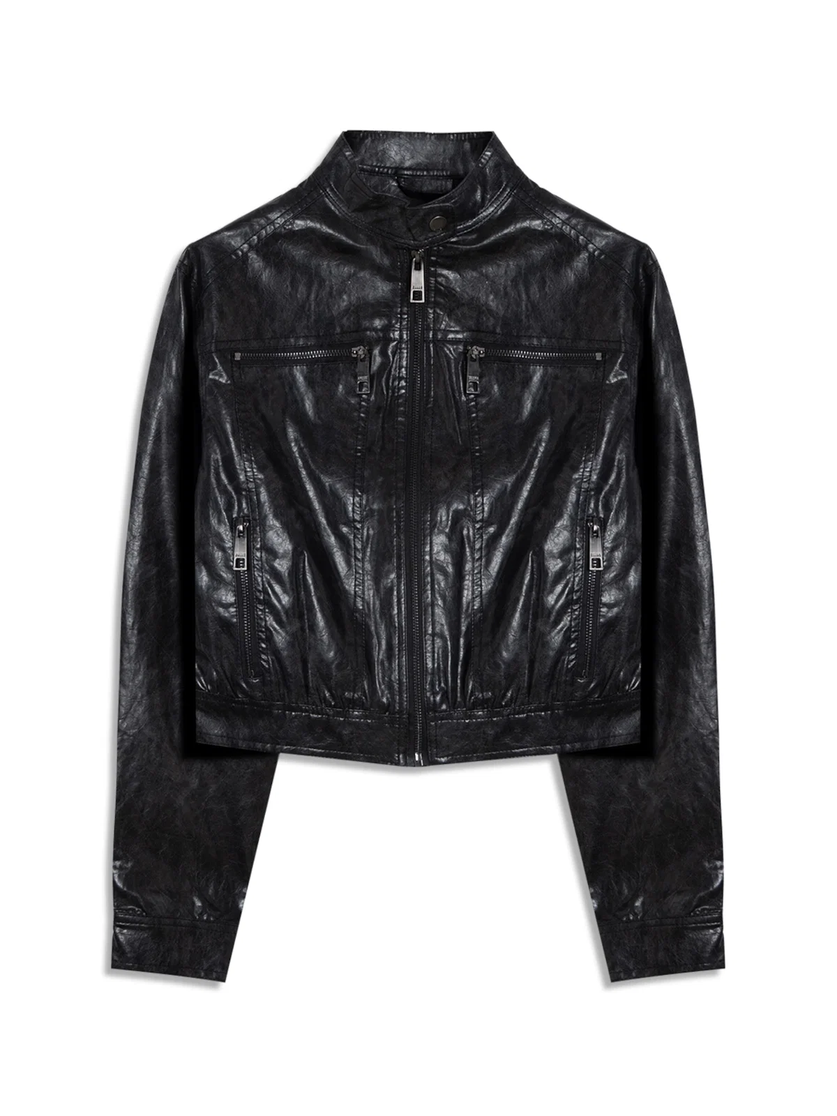 Jaqueta Vegan Leather Biker Preto — imagem 1