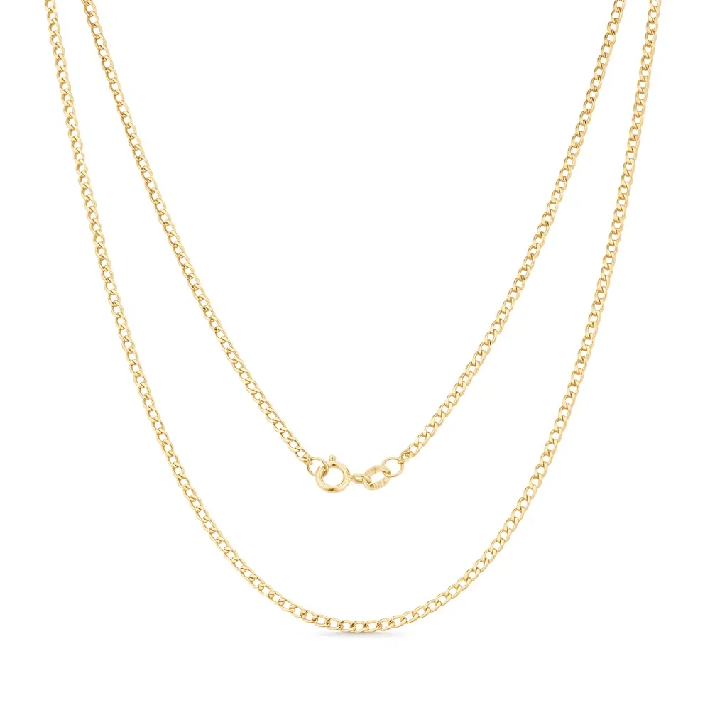 Corrente Groumet Curta em Ouro Amarelo 18k, 40cm — imagem 1