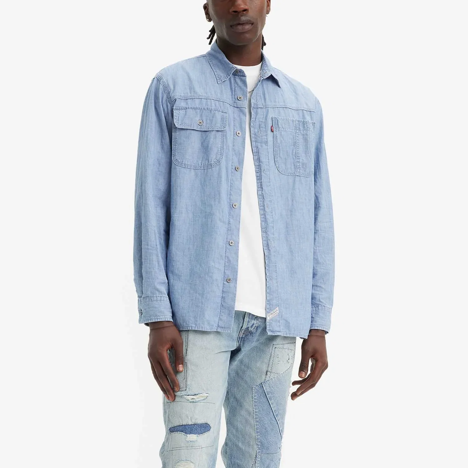 Camisa Levi's® Auburn Worker Azul Manga Longa — imagem 1