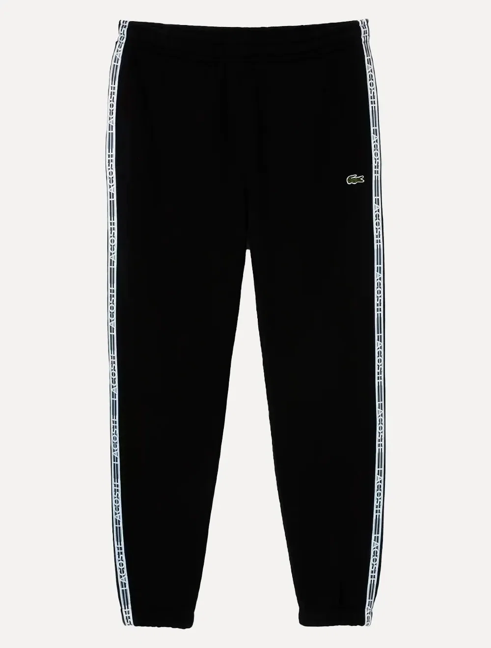 Calça Lacoste Moletom Masculina Jogger Signature Sash Preta