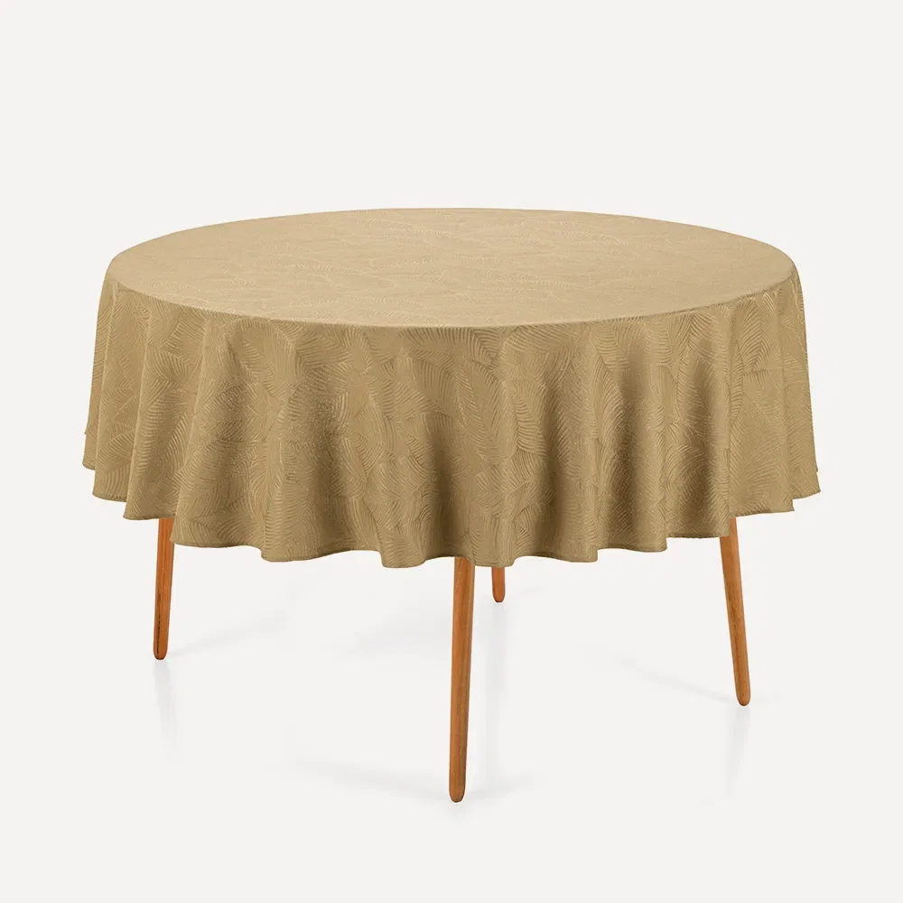 Toalha de Mesa Redonda 4 Lugares Tilia Camurça
