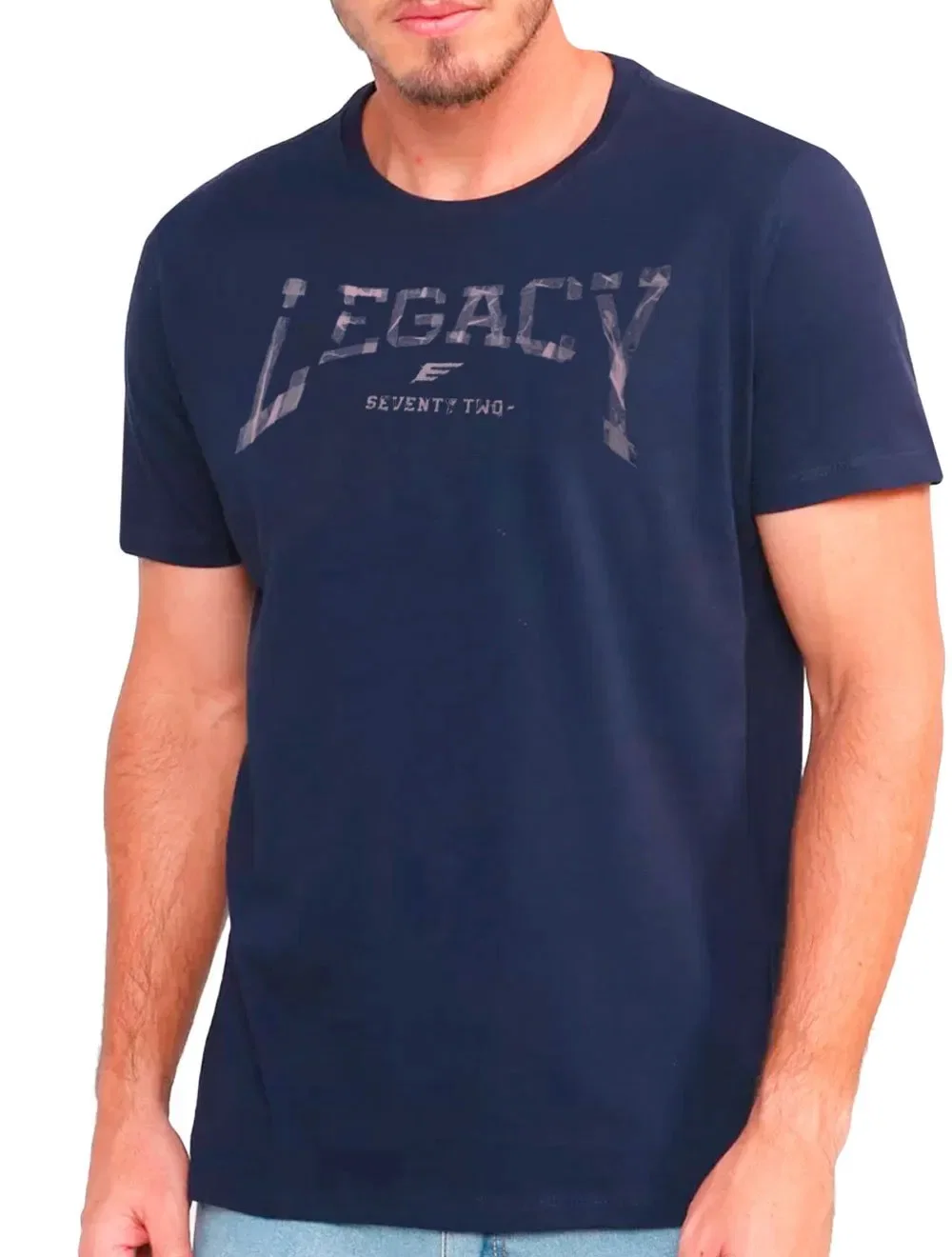 Camiseta Ellus Masculina Legacy Tape Classic Azul Marinho