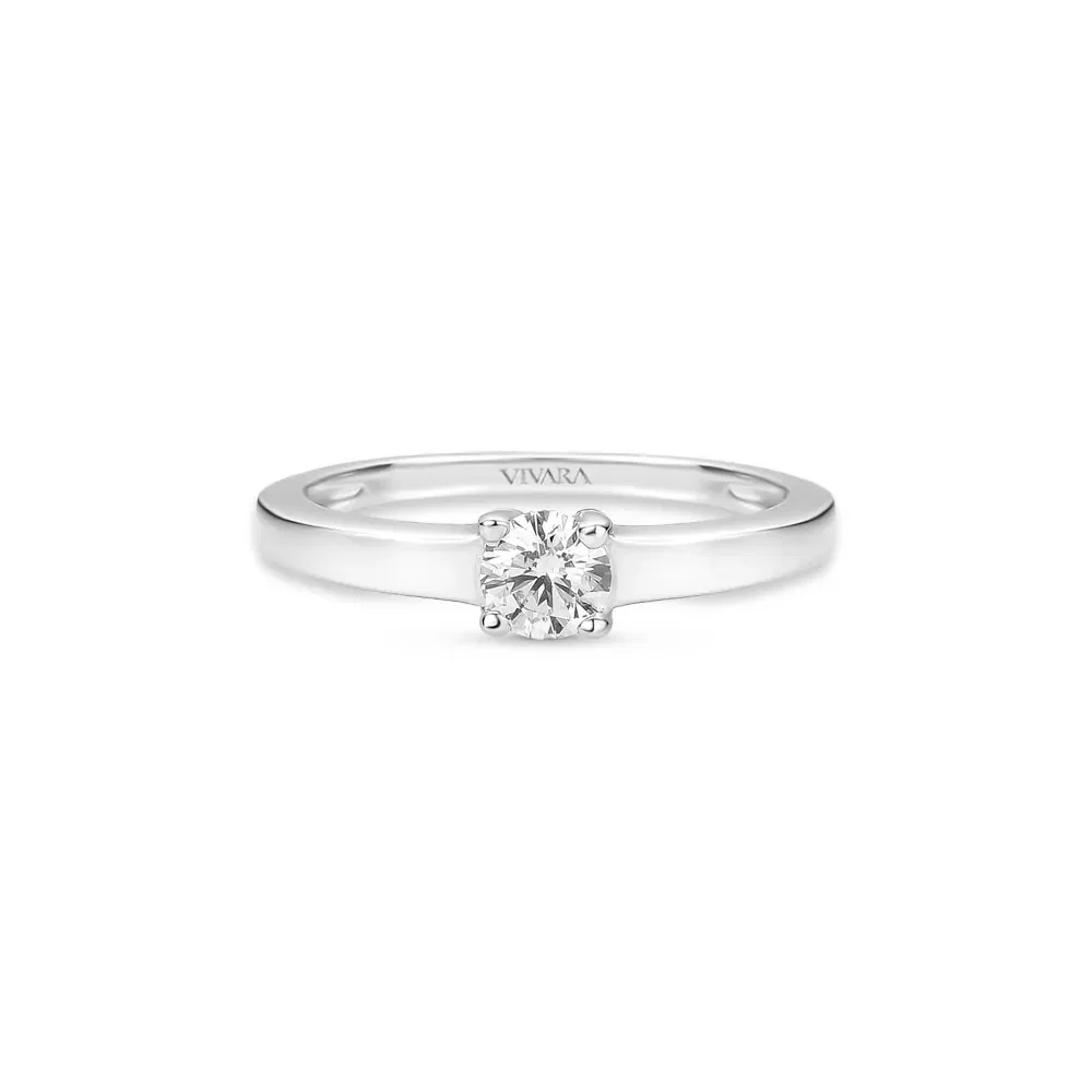 Anel Solitário Forever em Ouro Branco 18k com 0,40ct de Diamante — imagem 1